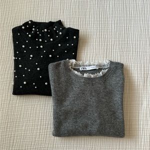 Bundle 2 Zara Kneat Sweaters Size Small